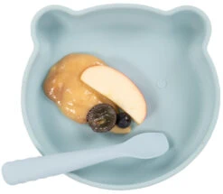 Bo Jungle B-Suction Bear Blauw Bord B500720 -Kleintje Wereld bo jungle b suction bear blauw bord b500720 3