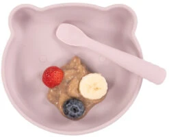 Bo Jungle B-Suction Bear Roze Bord B500710 -Kleintje Wereld bo jungle b suction bear roze bord b500710 4