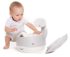 Bo Jungle Walvis Grijs Baby Potje B410410 -Kleintje Wereld bo jungle walvis grijs baby potje b410410