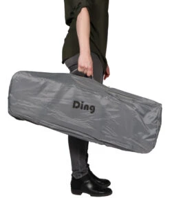 Ding Stripe Grey Melange Deluxe Campingbed DI-271804 -Kleintje Wereld campingbedtas greyk 1