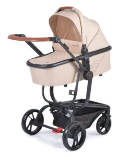 Cangaroo Ellada Beige 3-in-1 Combi Kinderwagen Incl. Autostoel -Kleintje Wereld cangaroo ellada beige 3 in 1 kinderwagen incl. autostoel 3 1