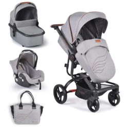 Cangaroo Ellada Grey 3-in-1 Combi Kinderwagen Incl. Autostoel -Kleintje Wereld cangaroo ellada grey 3 in 1 kinderwagen incl. autostoel 16