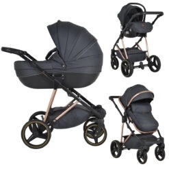 Cangaroo Florence Black 3-in-1 Kinderwagen Incl. Autostoel 109997