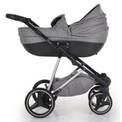 Cangaroo Florence Grey 3-in-1 Kinderwagen Incl. Autostoel 109996 -Kleintje Wereld cangaroo florence grey 3 in 1 kinderwagen incl. autostoel 109996 3