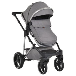 Cangaroo Florence Grey 3-in-1 Kinderwagen Incl. Autostoel 109996 -Kleintje Wereld cangaroo florence grey 3 in 1 kinderwagen incl. autostoel 109996 6