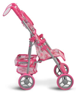 Cangaroo Flower Garden Pink Poppenbuggy -Kleintje Wereld cangaroo flower garden pink poppenbuggy 4