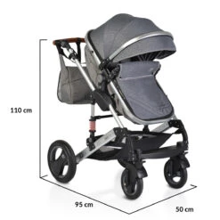 Cangaroo Gala Premium Panther 3-in-1 Combi Kinderwagen Incl. Autostoel -Kleintje Wereld cangaroo gala premium panther 2