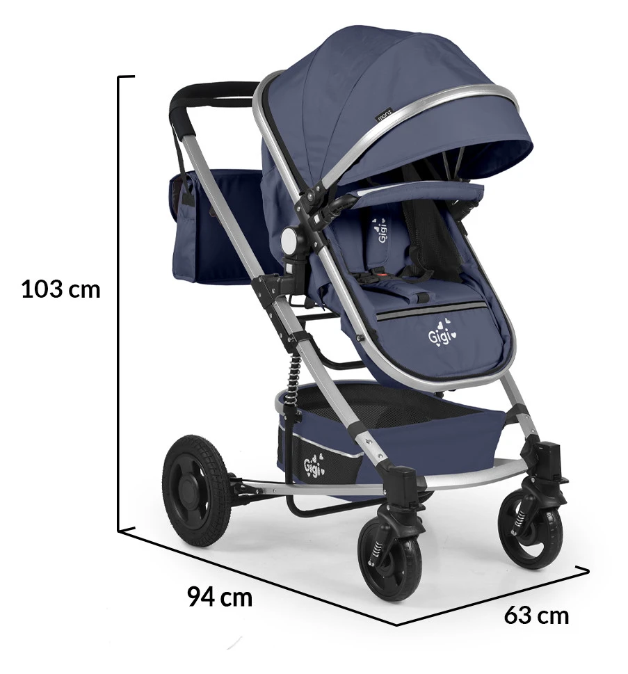 Cangaroo Gigi Denim 3-in-1 Combi Kinderwagen Incl. Autostoel 18 Cangaroo Gigi Denim 3-in-1 Combi Kinderwagen Incl. Autostoel - Afbeelding 16