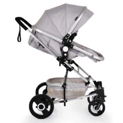 Cangaroo Gigi Light Grey 3-in-1 Combi Kinderwagen Incl. Autostoel -Kleintje Wereld cangaroo gigi light grey 3 in 1 combi kinderwagen 11