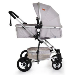 Cangaroo Gigi Light Grey 3-in-1 Combi Kinderwagen Incl. Autostoel -Kleintje Wereld cangaroo gigi light grey 3 in 1 combi kinderwagen 2