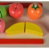 Cangaroo Houten Fruit Snij Set 4306 -Kleintje Wereld cangaroo houten fruit snij set 4306 1