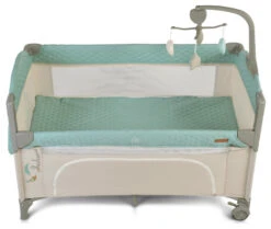 Cangaroo Indiana Mint Campingbed -Kleintje Wereld cangaroo indiana mint campingbed 4
