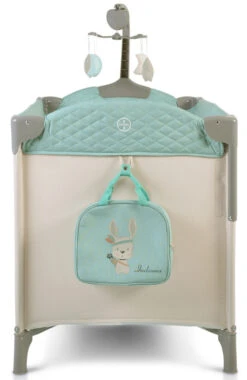 Cangaroo Indiana Mint Campingbed -Kleintje Wereld cangaroo indiana mint campingbed 5