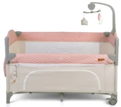 Cangaroo Indiana Pink Campingbed -Kleintje Wereld cangaroo indiana pink campingbed 3