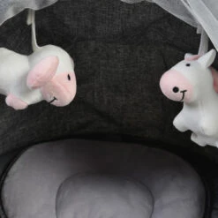 Cangaroo ISwing Dark Grey Babyschommel 8109 -Kleintje Wereld cangaroo iswing babyschommel knuffels