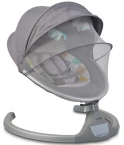 Cangaroo ISwing Light Grey Babyschommel 8116 -Kleintje Wereld cangaroo iswing light grey babyschommel 8116 2