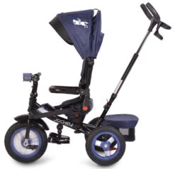 Cangaroo Jockey Trike Grey Stars Driewieler Met Duwstang En Zonnekap -Kleintje Wereld cangaroo jockey trike driewieler met duwstang en zonnekap 32