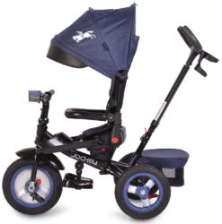 Cangaroo Jockey Trike Beige Stars Driewieler Met Duwstang En Zonnekap -Kleintje Wereld cangaroo jockey trike driewieler met duwstang en zonnekap 33 1