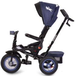 Cangaroo Jockey Trike Grey Stars Driewieler Met Duwstang En Zonnekap -Kleintje Wereld cangaroo jockey trike driewieler met duwstang en zonnekap 35