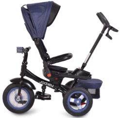 Cangaroo Jockey Trike Grey Stars Driewieler Met Duwstang En Zonnekap -Kleintje Wereld cangaroo jockey trike driewieler met duwstang en zonnekap 36