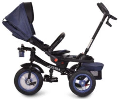 Cangaroo Jockey Trike Grey Stars Driewieler Met Duwstang En Zonnekap -Kleintje Wereld cangaroo jockey trike driewieler met duwstang en zonnekap 38