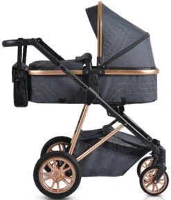 Cangaroo Midas Black 3-in-1 Combi Kinderwagen Incl. Autostoel -Kleintje Wereld cangaroo midas black 3 in 1 combi kinderwagen incl. autostoel 2