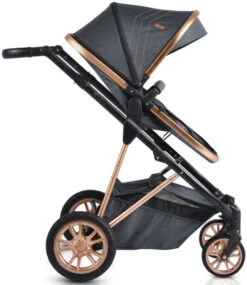 Cangaroo Midas Black 3-in-1 Combi Kinderwagen Incl. Autostoel -Kleintje Wereld cangaroo midas black 3 in 1 combi kinderwagen incl. autostoel 5