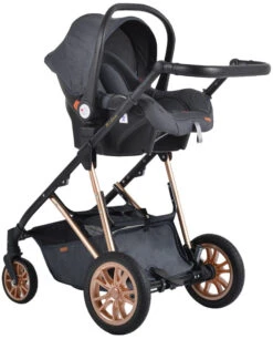 Cangaroo Midas Black 3-in-1 Combi Kinderwagen Incl. Autostoel -Kleintje Wereld cangaroo midas black 3 in 1 combi kinderwagen incl. autostoel 8
