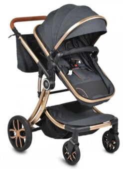 Cangaroo Polly Black 3-in-1 Combi Kinderwagen Incl. Autostoel -Kleintje Wereld cangaroo polly black 3 in 1 combi kinderwagen incl. autostoel 3