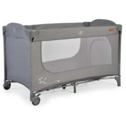 Cangaroo Skyglow 2 Grey Campingbed Incl. Bodemverhoger -Kleintje Wereld cangaroo skyglow 2 grey campingbed 3