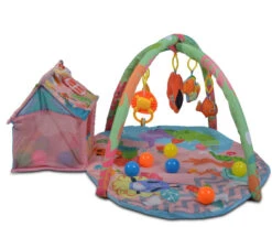 Cangaroo Happy Farm Pink Speelkleed 5328 -Kleintje Wereld cangaroo speelkleed 2