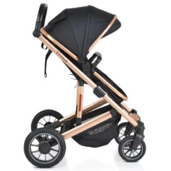 Cangaroo Thira Black 3-in-1 Combi Kinderwagen Incl. Autostoel -Kleintje Wereld cangaroo thira black 3 in 1 combi kinderwagen 13