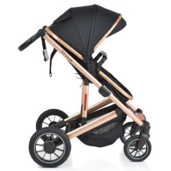 Cangaroo Thira Black 3-in-1 Combi Kinderwagen Incl. Autostoel -Kleintje Wereld cangaroo thira black 3 in 1 combi kinderwagen 14