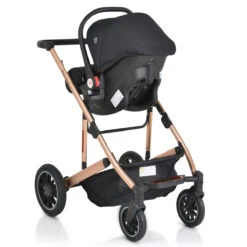 Cangaroo Thira Black 3-in-1 Combi Kinderwagen Incl. Autostoel -Kleintje Wereld cangaroo thira black 3 in 1 combi kinderwagen 19