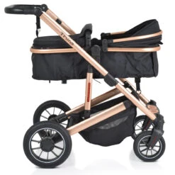 Cangaroo Thira Black 3-in-1 Combi Kinderwagen Incl. Autostoel -Kleintje Wereld cangaroo thira black 3 in 1 combi kinderwagen 3