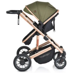 Cangaroo Thira Green 3-in-1 Combi Kinderwagen Incl. Autostoel -Kleintje Wereld cangaroo thira green 3 in 1 combi kinderwagen 11
