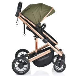 Cangaroo Thira Green 3-in-1 Combi Kinderwagen Incl. Autostoel -Kleintje Wereld cangaroo thira green 3 in 1 combi kinderwagen 13
