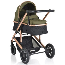 Cangaroo Thira Green 3-in-1 Combi Kinderwagen Incl. Autostoel -Kleintje Wereld cangaroo thira green 3 in 1 combi kinderwagen 4