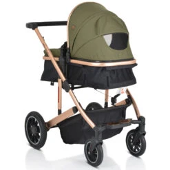 Cangaroo Thira Green 3-in-1 Combi Kinderwagen Incl. Autostoel -Kleintje Wereld cangaroo thira green 3 in 1 combi kinderwagen 6