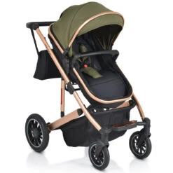 Cangaroo Thira Green 3-in-1 Combi Kinderwagen Incl. Autostoel -Kleintje Wereld cangaroo thira green 3 in 1 combi kinderwagen 8
