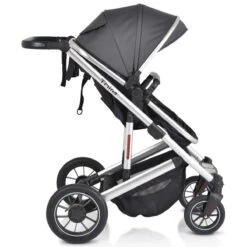 Cangaroo Thira Grey 3-in-1 Combi Kinderwagen Incl. Autostoel -Kleintje Wereld cangaroo thira grey 3 in 1 combi kinderwagen 12