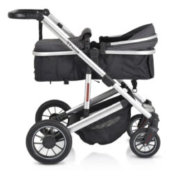 Cangaroo Thira Grey 3-in-1 Combi Kinderwagen Incl. Autostoel -Kleintje Wereld cangaroo thira grey 3 in 1 combi kinderwagen 3