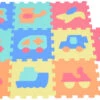 Cangaroo Voertuigen 10 Stuks Puzzelmat 1007B3 -Kleintje Wereld cangaroo voertuigen 10 stuks puzzelmat