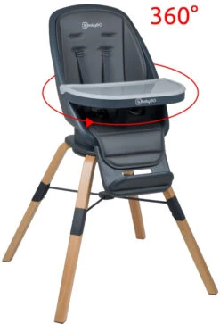 Babygo Carou 360º Grey Kinderstoel 5751 -Kleintje Wereld carou babygo 360 grey