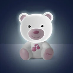 Chicco Dreamlight Bear Pink Nachtlampje Met Muziek C09830.10 -Kleintje Wereld chicco dreamlight bear pink nachtlampje met muziek 2