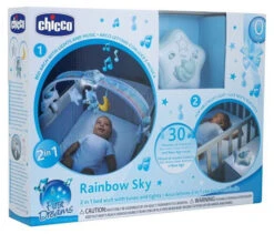 Chicco Rainbow Sky Blauw Speelboog Voor Next2Me Wiegje C104732 -Kleintje Wereld chicco rainbow sky blauw speelboog voor next2me wiegje c104732 4