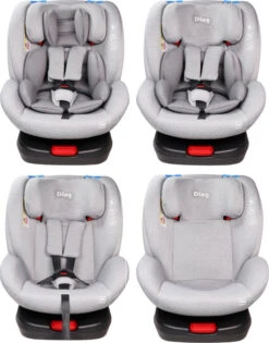 Ding Cruz Light Grey 360° Isofix Autostoel 0-36kg DI-101921 -Kleintje Wereld di 101921 ding cruz light grey 4options