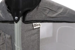 Ding Stripe Grey Melange Deluxe Campingbed DI-271804 -Kleintje Wereld ding campingbed deluxe grey logok