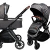 Ding Fenix Grey/Silver Kinderwagen DI-191703 -Kleintje Wereld ding fenix greysilver kinderwagen100