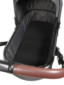 Ding Fenix Grey/Silver 3-in-1 Combi Kinderwagen Incl. Autostoel -Kleintje Wereld ding fenix greysilver kinderwagen10 1